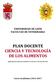 UNIVERSIDAD DE LEÓN FACULTAD DE VETERINARIA PLAN DOCENTE CIENCIA Y TECNOLOGÍA DE LOS ALIMENTOS