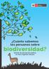 Ministerio del Ambiente. Cuánto sabemos los peruanos sobre. biodiversidad? Estudio de percepción pública en cinco regiones del país