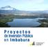 Proyectos. de Inversión Pública en Imbabura