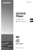 (1) CD/DVD Player. Instruzioni per l uso. Manual de instrucciones DVP-F35P Sony Corporation