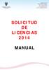 SOLICITUD DE LICENCIAS 2014 MANUAL