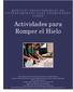 Actividades para Romper el Hielo