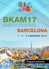 BARCELONA KNEE ASSOCIATED MEETING BKAM17. Barcelona Knee Associated Meeting BARCELONA FEBRERO Programa preliminar.
