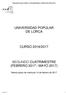 UNIVERSIDAD POPULAR DE LORCA CURSO 2016/2017 SEGUNDO CUATRIMESTRE (FEBRERO 2017 / MAYO 2017)