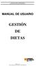MANUAL DE USUARIO - GESTIÓN DE DIETAS SERVICIO PROVINCIAL DE EDUCACIÓN DE HUESCA MANUAL DE USUARIO GESTIÓN DE DIETAS