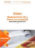 Sílabo. Modelamiento 3D y Plano con AutoCAD Especialista AutoCAD (24 Horas)