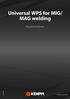 Universal WPS for MIG/ MAG welding PAQUETE INTEGRAL