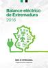 Balance eléctrico de Extremadura 2016