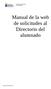 Manual de la web de solicitudes al Directorio del alumnado