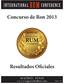 RUM. Concurso de Ron Resultados Oficiales. International RUM Conference. MADRID, SPAIN  Página 1 de 7 MADRID 2013