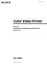 Color Video Printer Suplemento Funciones para la compatibilidad con televisores de alta definición (HD) UP-55MD