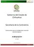 Gobierno del Estado de Chihuahua. Secretaría de la Contraloría