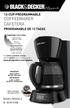 12-CUP PROGRAMMABLE COFFEEMAKER CAFETERA PROGRAMABLE DE 12 TAZAS. CustomerCare Line: