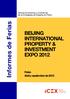 Informes de Ferias BEIJING INTERNATIONAL PROPERTY & INVESTMENT EXPO Copenhague Abril y septiembre de 2012