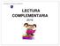 DEPARTAMENTO DE LENGUAJE Y COMUNICACIÓN LECTURA COMPLEMENTARIA