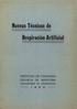 Nuevas Técnicas de Respiración Artificial
