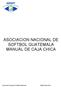 ASOCIACION NACIONAL DE SOFTBOL GUATEMALA MANUAL DE CAJA CHICA