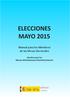 ELECCIONES MAYO Manual para los Miembros de las Mesas Electorales. Versión para las Mesas Administradas Electrónicamente