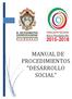 MANUAL DE PROCEDIMIENTOS DESARROLLO SOCIAL