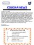 COUGAR NEWS FECHAS IMPORTANTES EN OCTUBRE