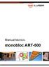 MONOBLOC ART-500. Manual técnico. monobloc ART-500