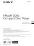 FM/AM 2DIN Compact Disc Player