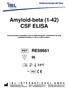 Amyloid-beta (1-42) CSF ELISA