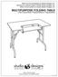 MULTIPURPOSE FOLDING TABLE #13373 Silver/White Plateado/Blanco Argenté/Blanc