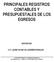 PRINCIPALES REGISTROS CONTABLES Y PRESUPUESTALES DE LOS EGRESOS
