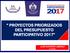 PROYECTOS PRIORIZADOS DEL PRESUPUESTO PARTICIPATIVO 2017