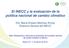 El INECC y la evaluación de la política nacional de cambio climático