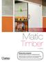 Divisiones y puertas de paso Internal dividers and doors Divisions et portes d accès. Matic. Timber SF-MATIC