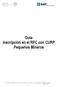 Guía Inscripción en el RFC con CURP Pequeños Mineros