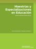 Maestrías y Especializaciones en Educación