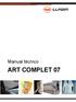 ART COMPLET 07. Manual técnico ART COMPLET 07. Pag.1 - Copyright Llaza World, S.A.