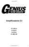 Genius Car Audio. Amplificadores G1. G x G1-50.4x G1-90.4x G M.