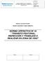 NORMA OPERATIVA Nº 16  TRÁNSITO PEATONAL, INSPECCIÓN Y TRABAJOS A REALIZAR EN ZONA DE VÍAS