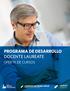 PROGRAMA DE DESARROLLO DOCENTE LAUREATE OFERTA DE CURSOS