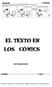 EL TEXTO EN LOS CÓMICS