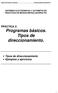 PRÁCTICA 2: Programas básicos. Tipos de direccionamiento.