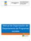 Manual de Organización del Departamento de Programas sociales