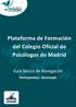 Plataforma de Formación del Colegio Oficial de Psicólogos de Madrid