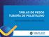 TABLAS DE PESOS TUBERÍA DE POLIETILENO ALTA DENSIDAD (HDPE/PEAD)