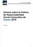 Informe sobre la Política de Responsabilidad Social Corporativa de Oryzon 2016