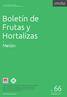 Boletín de Frutas y Hortalizas