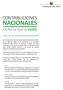 NACIONALES: CONTRIBUCIONES LA RUTA HACIA PARÍS. Qué son las Contribuciones Nacionales? Gobierno del Perú