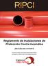 Reglamento de Instalaciones de Protección Contra Incendios