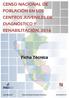 CENSO NACIONAL DE POBLACIÓN EN LOS CENTROS JUVENILES DE DIAGNÓSTICO Y REHABILITACIÓN, 2016