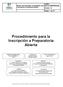Procedimiento para la Inscripción a Preparatoria Abierta