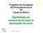 Programa de Formación de Entrenadores de la ITF Curso de Nivel 2. Habilidades de comunicación para el entrenador de tenis